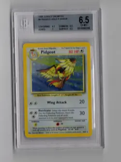 Pidgeot 8/64 ERROR (no symbol) Jungle Set Holo Beckett 6.5 Graded Pokemon Card - Image 1