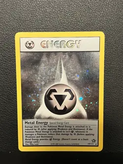 Metal Energy 19/111 Neo Genesis Holo Unlimited SWIRL Light Play Pokemon 2000 - Image 1