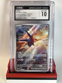 Pokemon TCG Latios 203/191 Surging Sparks 2024 IR Holo CGC GEM MINT 10 - Image 1