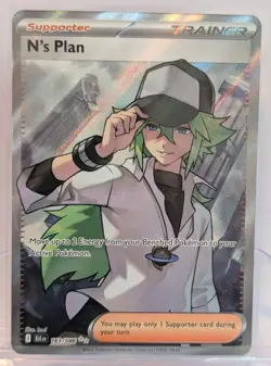 Pokemon TCG Sv: Black Bolt - N's Plan 163/086 - Full Art Trainer Secret Rare NM - Image 1