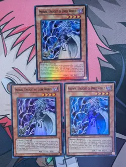 YuGiOh! Snoww, Unlight of Dark World SDGU-EN002 Super Rare x3 PLAYSET 1st Ed - Image 1