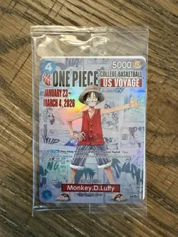 One Piece Monkey D. Luffy College Basketball US Voyage Promo Sealed - Image 1