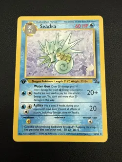 Pokemon TCG Seadra Fossil, 1st Edition Uncommon Card 42/62 - Image 2