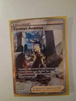 Cynthia's Ambition Full Art Trainer GG60/GG70 Pokemon Card 2023 - Image 2
