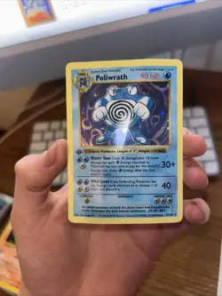 1ST EDITION Poliwrath Holo Foil Rare Base Set 13/102 1999 Pokemon TCG Card - Image 3