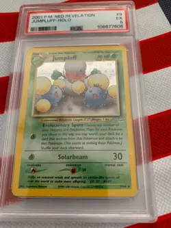 PSA 2001 P.M. NEO REVELATION, JUMPLUFF -HOLO #9 SHARP CARD - Image 1
