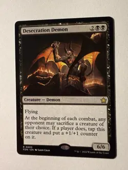 Desecration Demon #603 (NM) Foundations FDN Magic MTG - Image 1