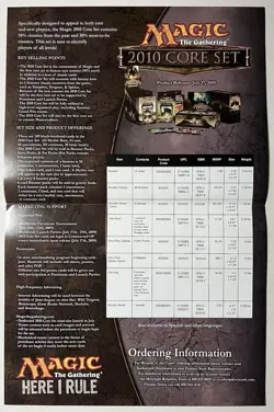 Magic The Gathering MTG Core 2010 Promotional Poster 11x17 Two Sided - Image 2
