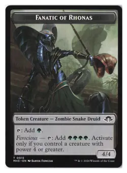 Fanatic of Rhonas // Energy Reserve Double-Sided Token T Modern Horizons 3 15 // - Image 1