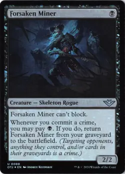 Forsaken Miner U Outlaws of Thunder Junction 88 NM Foil - Image 1