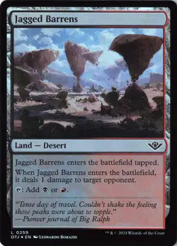 Jagged Barrens L Outlaws of Thunder Junction 259 NM Foil - Image 1