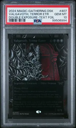 Valgavoth, Terror Eater (Showcase) Textured Foil, Duskmourn PSA 10 Mtg - Image 1