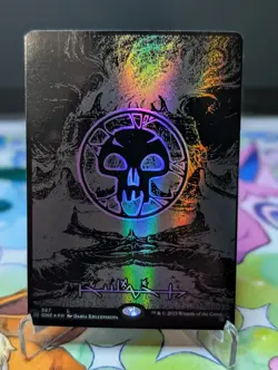 MTG Phyrexia: All Will Be One- Swamp 367 Oil Slick Raised Foil - Image 1