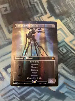 MTG Borderless Mana Foil Sire of Seven Deaths Foundations (Scratch on Back) - Image 1