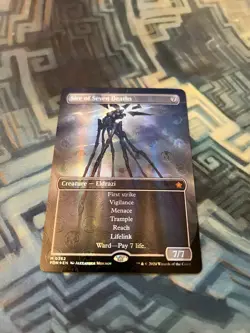 MTG Borderless Mana Foil Sire of Seven Deaths Foundations (Scratch on Back) - Image 2