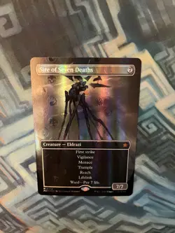 MTG Borderless Mana Foil Sire of Seven Deaths Foundations (Scratch on Back) - Image 3