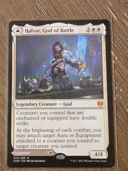 Halvar, God of Battle Kaldheim MTG Magic the Gathering NM Sword of the Realms - Image 1
