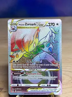Lost Origin Hisuian Zoroark VSTAR 203/196 Rare Rainbow Pokemon NM/M - Image 1
