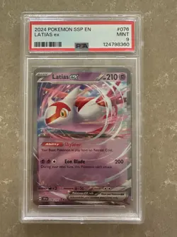 Latias ex 076/191 [Double Rare] Surging Sparks PSA 9 - Pokemon TCG - Image 1