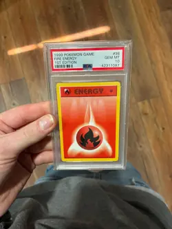 1999 Pokemon Base Set 1st Edition Fire Energy #98 PSA 10 Gem Mint - Image 1