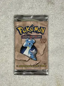 Pokemon Fossil 1st Editon Booster Pack Unweighed & Sealed Lapras Art 4702771060714 - Image 1