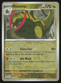 SV: Black Bolt Haxorus #070/086 Reverse Holo Pokemon Card - Image 1