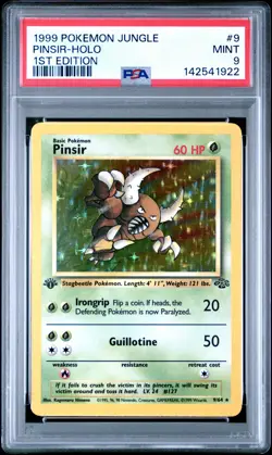 1999 POKEMON JUNGLE 1ST ED #9 PINSIR-HOLO PSA 9 - Image 1