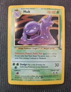 Pokemon Muk 13/62 Holo Rare Fossil - Image 1