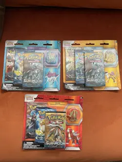 Pokemon TCG Legendary Beasts Pin Blister Bundle - SEALED - Entei Raikou Suicune - Image 1