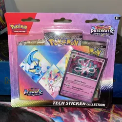 Pokemon TCG Scarlet Violet-Prismatic Evolutions Sylveon Tech Sticker Collection - Image 1