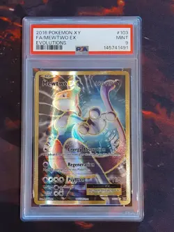 2016 Pokemon TCG Mewtwo EX Full Art PSA 9 XY Evolutions - Image 1