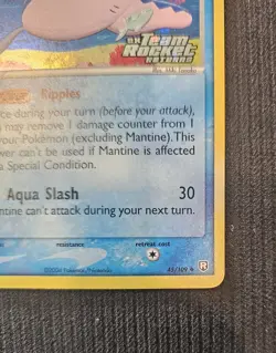 Pokemon Mantine 45/109 Ex Team Rocket Returns Holo Stamped. Near Mint. - Image 2