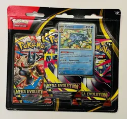 Pokemon Mega Evolution - Golduck 3-Pack Booster Blister Factory Sealed - Image 1