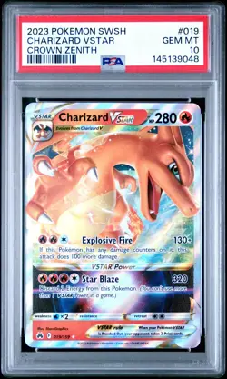 PSA 10 CHARIZARD VSTAR 019/159 CROWN ZENITH POKEMON 🔥 - Image 1