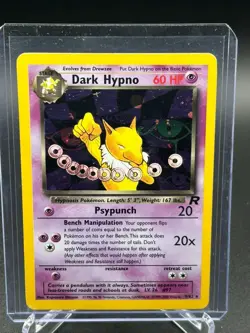 Pokemon TCG Dark Hypno 9/82 Holo Team Rocket Vintage Rare LP - Image 1