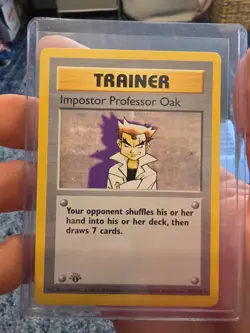 Pokemon Imposter Professor Oak 1st Edition Base Set Shadowless 73/102 - Image 1
