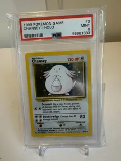 1999 Pokemon Chansey PSA 9 Mint Holo #3 - Image 1