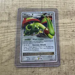 Holo Pokemon Flygon LV.X 105/111 Rising Rivals Ultra Rare Level Up 140 HP - Image 1