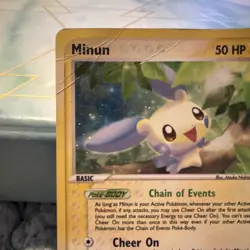 Pokemon TCG Minun Dragon Holo Rare Basic 50HP 7/97 2003 English Card Damaged - Image 2