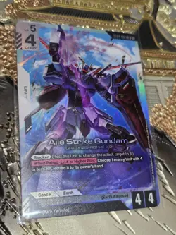 Gundam Card Game Aile Strike Gundam Legend Rare Edition Beta ST04-001 - Image 1