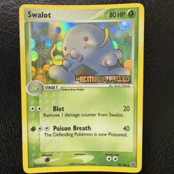 Swalot 40/106 EX Emerald Stamped Reverse Holo Pokemon TCG Card LP - Image 1