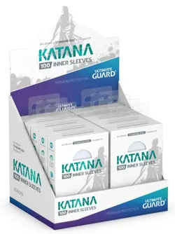 Ultimate Guard Katana Standard Size Inner Sleeves Box [10 packs] for Pokemon MTG - Image 1