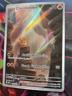 Pokemon TCG Charmander 168/165 Scarlet & Violet 151 Illustration ENGLISH NM - Image 3