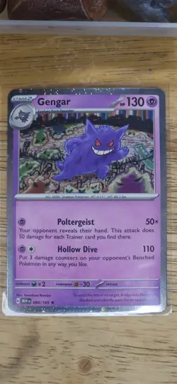 Pokemon Gengar Cosmos Holo 094/165 Miscellaneous Set 130 HP Poltergeist - Image 1