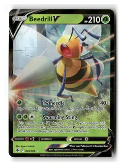 Beedrill V 001/189 Holo Rare V Astral Radiance Pokemon Near Mint - Image 1