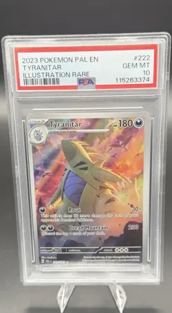 Pokemon Tyranitar Paldea Evolved Illustration Rare #222 PSA 10 Gem Mint - Image 3