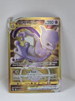 Pokemon Mewtwo VSTAR 086/078 Secret Rare Gold – Pokemon GO NM - Image 1