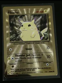 Pokemon Celebrations Gold Metal Pikachu Promo - Image 1