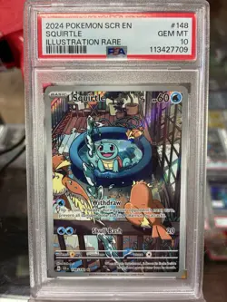 2024 Pokemon SLR En #148 Squirtle Illustration Rare PSA 10 Gem Mint - Image 1