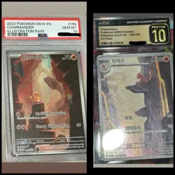 PSA 10 Charmander IR 168/165 Pokemon 151 Scarlet & Violet 2023 ENGLISH GEM MINT - Image 1